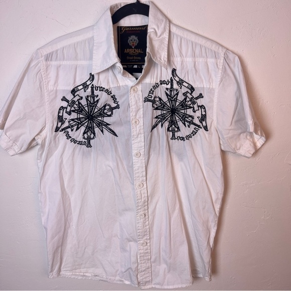 Arsenal Forty Three Stand Strong button up shirt large - Picture 1 of 9